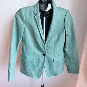 J. Crew 100% Linen Schoolboy Office Career Women's Blazer Suit Jacket Size 4